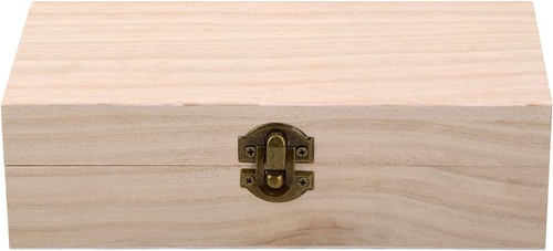 Holzkiste mit deckel natur - mit,