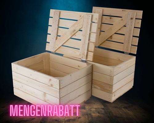 Holztruhe mit deckel - mit, /