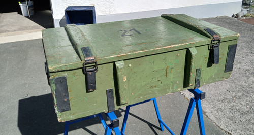 Grüne holzkiste militärkiste - grüne,