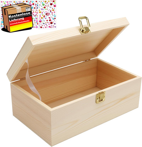 Holzkiste mit deckel für - holzkiste,